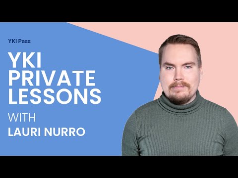 Youtube video of Lauri Nurro talking about how he can help you prepare for the YKI test.